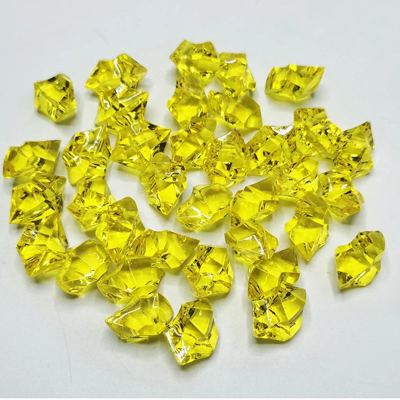 100pcs-200PCS/lot 25X18mm Acrylic Crystal Ice Rock Stones Vase Gems For Wedding Party Decor Confetti Table Scatter Beads