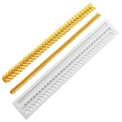 Pearl Rope Wave Flower Gemstone Shape Cake Side Lace Silicone Sugarcraft Mold Fondant Cake Decorating Tools