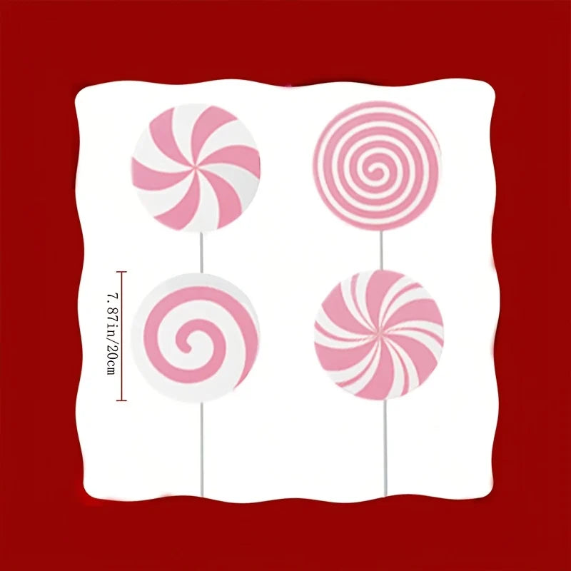 Christmas Party Decorations Xmas Tree Picks Large Peppermint Lollipop Christmas Picks for Tree Cute Candy Picks Ornaments
