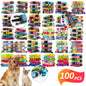 100Pcs Dog Collar With Bells Adjustable