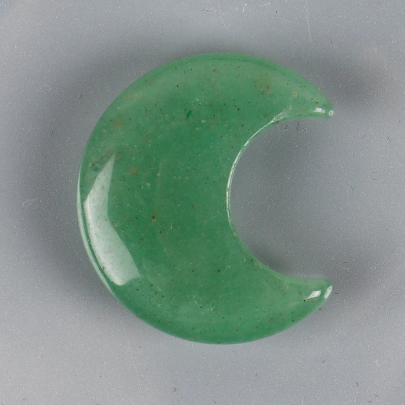 Crystal Mini Moon Ornament Natural Stone Rose Quartz Hand Carved Chakra Feng Shui Healing Meditation Figurine Home Decoration