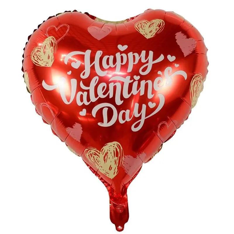 50‑Pack 18" Valentine’s Day Heart Foil Balloons – “I Love You” Helium Wedding & Romantic Party Decorations