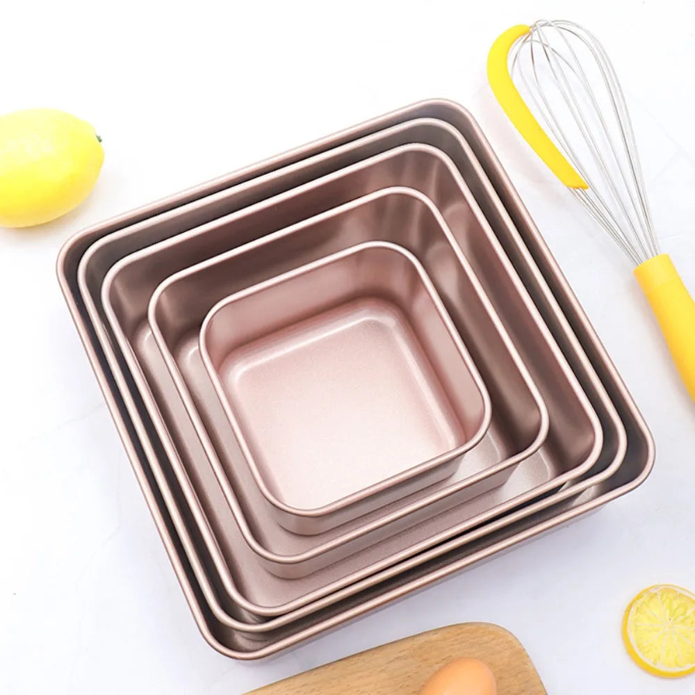 Bakeware Carbon Steel Square Bread Baking Pan Non-Stick Thickened Cake Mold Deepen Easy To Demold Pizza Bread Mold Bakery
