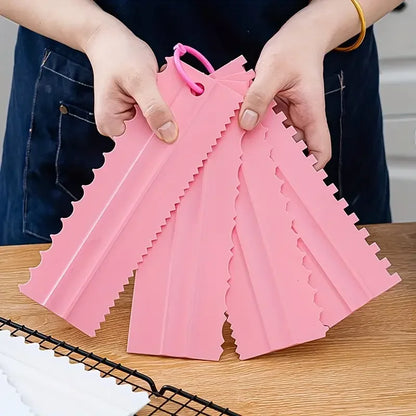 4‑Piece Cake Scraper Set – Icing Smoothers & Fondant Tools for Professional Baking