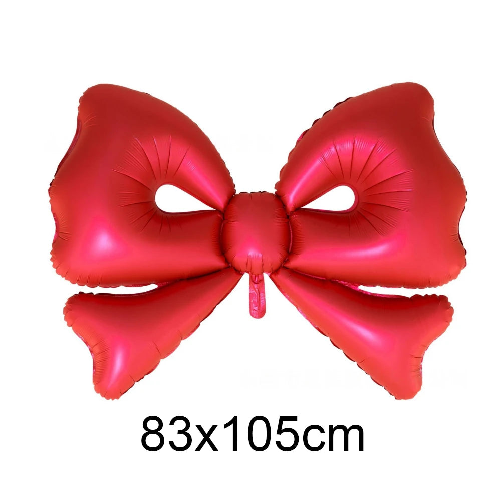 Giant Black Pink Bow Balloon Coquette Birthday Party Decorations Bowknot Balloon for Girls Baby Shower Bridal Wedding Supplies