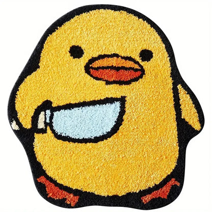 Cute Duck Machine‑Washable Floor Mat for Bedroom & Living Room Décor