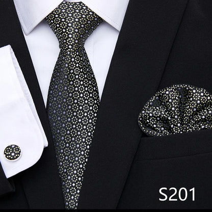 Tie Pocket Squares Cufflink Necktie Set