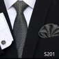 Tie Pocket Squares Cufflink Necktie Set