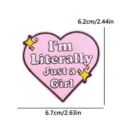 Letter Embroidered Patch Cartoon/Personality Letter Slogan Patch Iron On Patches For Clothing thermoadhesive Patches Sew Badges