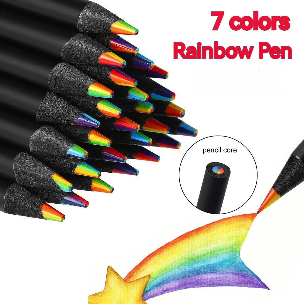 Art Painting, Drawing Rainbow Color Pencils for Kids 10 PCs/Set 7 Colors