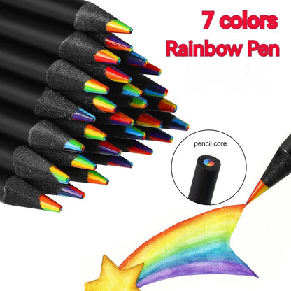 Art Painting, Drawing Rainbow Color Pencils for Kids 10 PCs/Set 7 Colors
