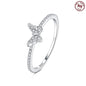 925 Sterling Silver Inlaid Full With Colorful Zirconium Butterfly Rings For Wedding Engagement Silver Rings Jewelry