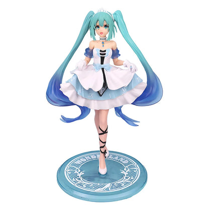 20CM Anime Hatsune Miku X Cinnamoroll Figure Anime Peripheral Collectible Models Decorative Decorations Children Kawaii Gift