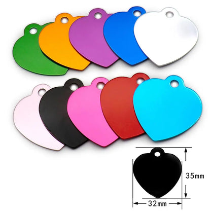 Random Mix 100pcs Aluminum Blank Dog Cat ID Pendant Engravable Ornament Tag Plates