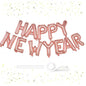 2026 New Year Foil Ballons Happy New Year Letter Banner Garland Party Decorations New Year Wine Bottle Star Round Photo Props
