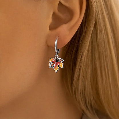 925 Sterling Silver Maple Leaf Stud Earrings for Women Girl Ear Studs Fine Jewelry Fashion Luxury Anniversary