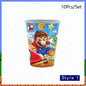 Super Mario Bros Birthday Decoration Party Supplies Disposable Tableware Baby Shower Paper Cup Tablecloth Plate Napkin Bag Kit