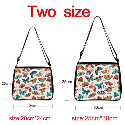 Gothic Black Angel Pattern Women Shoulder Bag Demon Punk Handbags for Travel Key Purse Phone Holder Messenger Bag Crossbody Bag