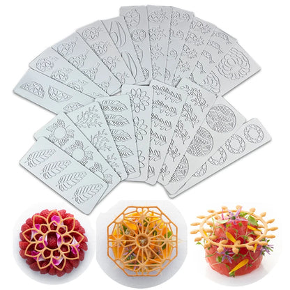 Multi leaf geometric flower silicone cake lace mold Cake decoration tools DIY Leaf Baking Decoration Border decoration lace mold