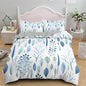Botanical Leaves Duvet Cover Floral Print King Bedding Set Soft Microfiber Geometric Pattern Comforter Cover With 2 Pillowcases