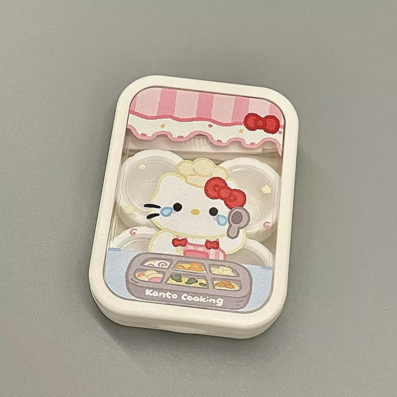 Hello Kitty Portable Contact Lens Case Cartoon Cute Kuromi Kawaii