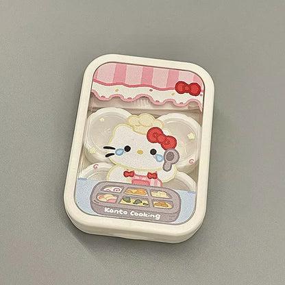Hello Kitty Portable Contact Lens Case Cartoon Cute Kuromi Kawaii