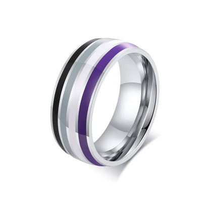 Pride Parade Lesbian Gay LGBT Pride Ring, Bisexual Non-binary Pride Multicolor Rainbow Ring, Love Promise Wedding Jewelry