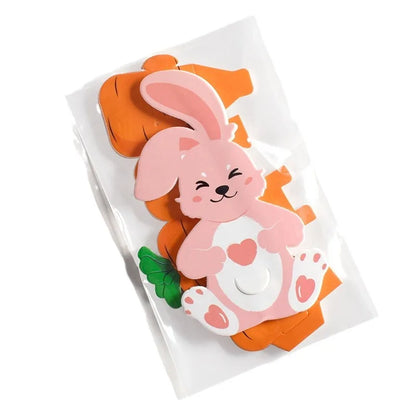 10/20/30pcs Easter Cute Bunny Rabbit Carrot Paper Cookie Candy Box Gift Packing Boxes for Kids Birthday Happy Easter Party Gifts