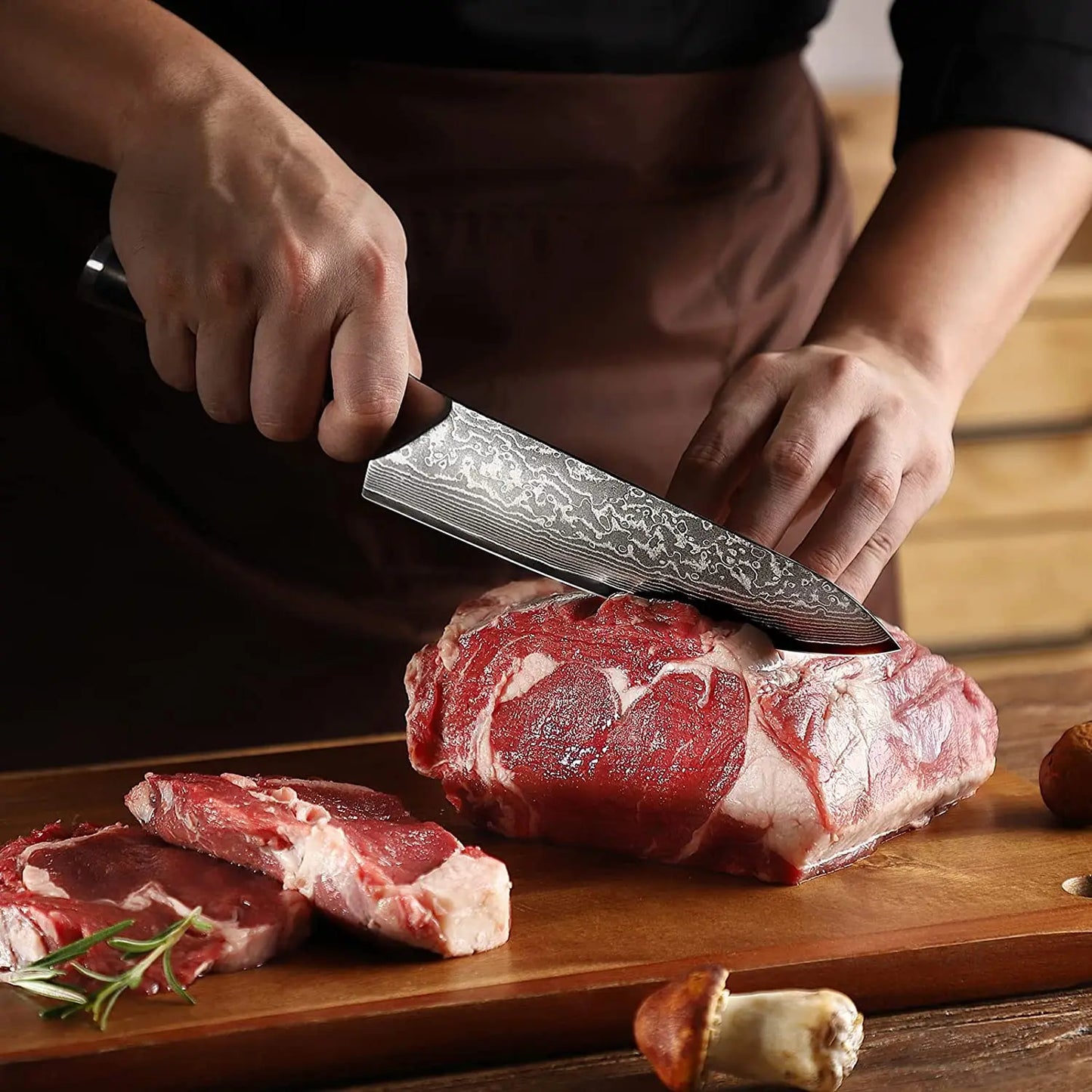 Sunnecko Damascus Chef Knife Set – 1–7 PCS High Carbon VG10 Steel Ultra‑Sharp Kitchen Knives