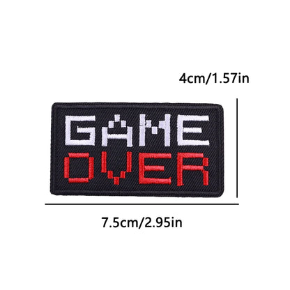 Letter Embroidered Patch Cartoon/Personality Letter Slogan Patch Iron On Patches For Clothing thermoadhesive Patches Sew Badges