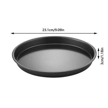 Round Carbon‑Steel Deep‑Dish Pizza Pan – Non‑Stick Baking Tray (6–9 Inch)
