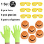 UV Neon Glow Party Hats – Blacklight Fluorescent Plastic Hats for Kids & Adults