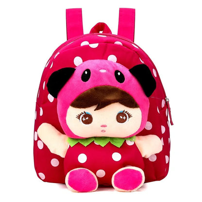Kids Cartoon Plush Backpack – Toddler Kindergarten School Bag (Kawaii Style