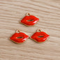 10pcs Mix Cute Enamel Women Lips Lipstick Charms Pendants for Jewelry Making Earrings Necklace Bracelets DIY Crafts Supplies