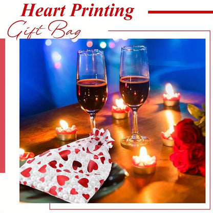 100PCS Valentine’s Organza Drawstring Bags – Mini Jewelry, Candy & Party Favor Pouches