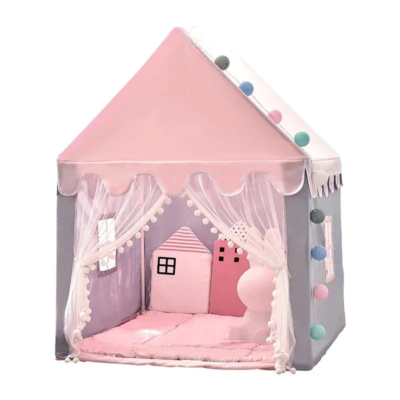 Children Play Tent Princess Castle House Child Room Cartoon Indoor Outdoor Playhouse Folding Decor Tent Toy Christmas Gift Girls