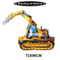 1pc Large Transportation Balloon Racing Balloon Fire Truck Ambulance School Bus Excavator Motorcycle Balloon for Boys Birthday