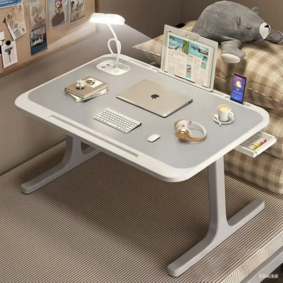 Adjustable Height And Angle Folding Desk, Home Office Computer Desk, Portable Laptop Desk Foldable Laptop Bed Tray Desk