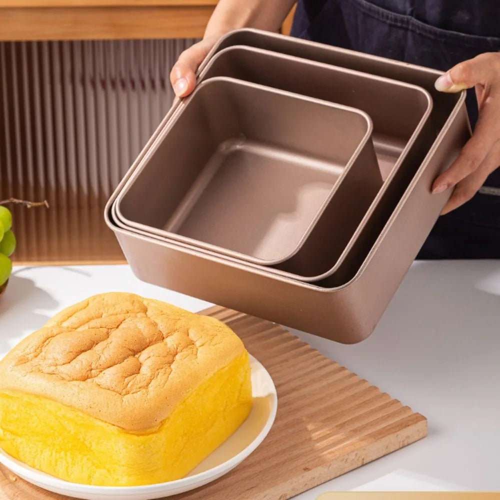 Bakeware Carbon Steel Square Bread Baking Pan Non-Stick Thickened Cake Mold Deepen Easy To Demold Pizza Bread Mold Bakery