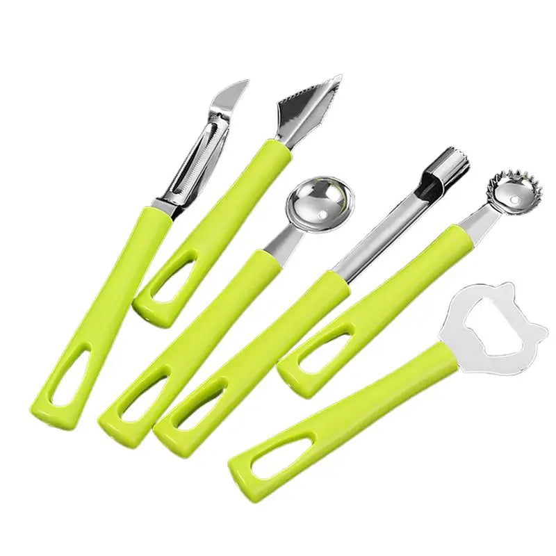 6pcs/set Creative Stainless Steel Apples Corer Fruit Seed Core Remover Slicer Knife Durable Kitchen Gadgets Vegetable Tools