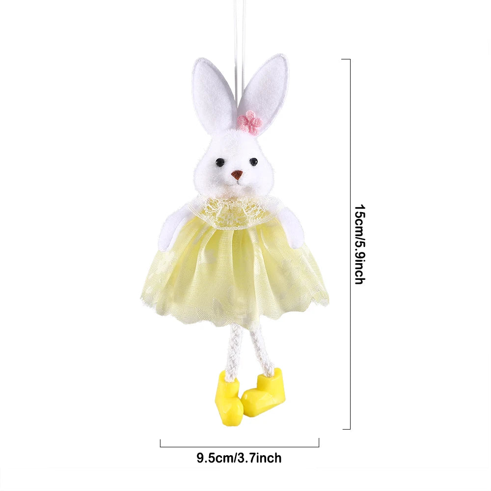 1pc Easter Flower Fairy Decoration Cute Rabbit Hanging Pendant Spring Easter Party Decor Birthday Baby Shower Supplies Kids Gift