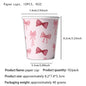 Pink Bow Birthday Theme Party Set Disposable