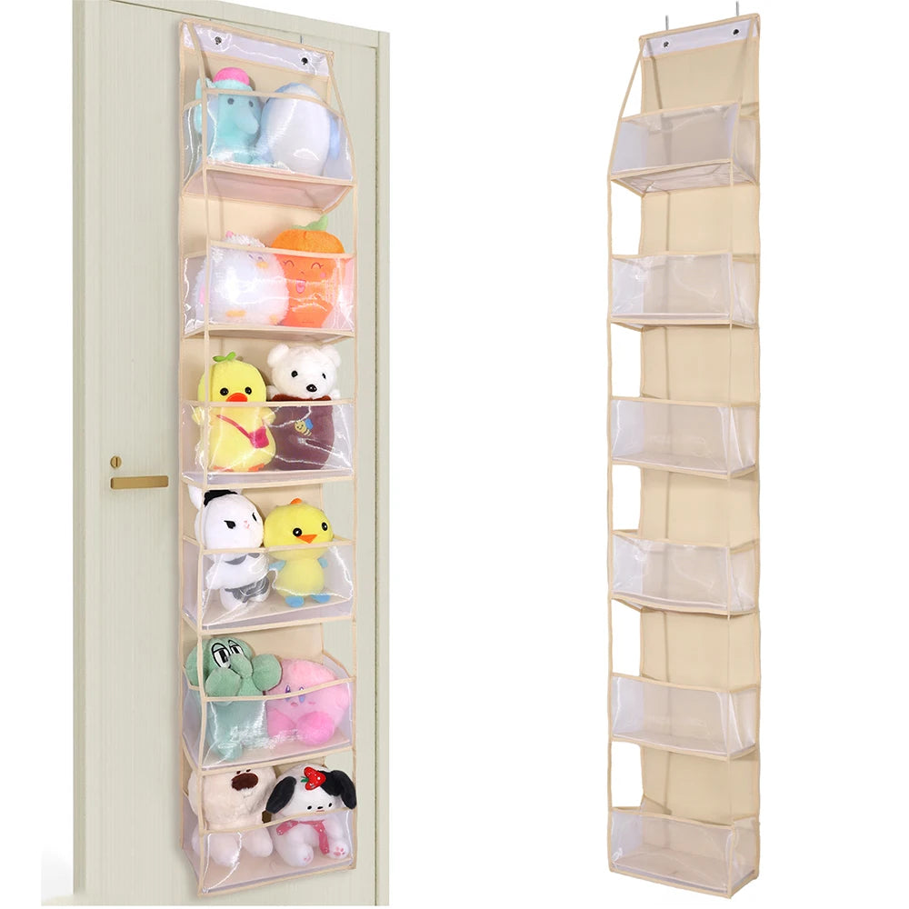 4/6-Tier Hanging Storage Bag Foldable Organizer Over-The-Door Holder For Hair Accessories Snacks Toys Clothes Storage Holder