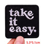 Letter Embroidered Patch Cartoon/Personality Letter Slogan Patch Iron On Patches For Clothing thermoadhesive Patches Sew Badges