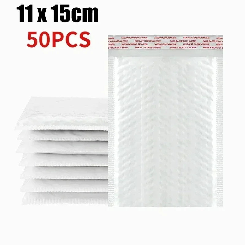 50-10Pack Bubble Envelopes Bag Pearlescent Film Waterproof Bubble Bag Packaging Express Self-Seal Goods Business Mailing Package