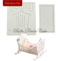 2pcs/set Baby Crib Design Silicone Mold 3D Fondant Chocolate Mould Cake Decorating Tools DIY Sugarcraft Clay Model Bakeware