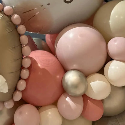 43pcs Rabbit Balloon Set With 32inch 1-9 Pink Number Balloon for Easter Themed Birthday Party Decoration Kids Toys Helium Globos