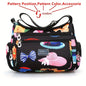 Floral Print Crossbody Bag, Trendy Nylon Shoulder Bag, Women's Multi Layer Messenger Bag For Travel
