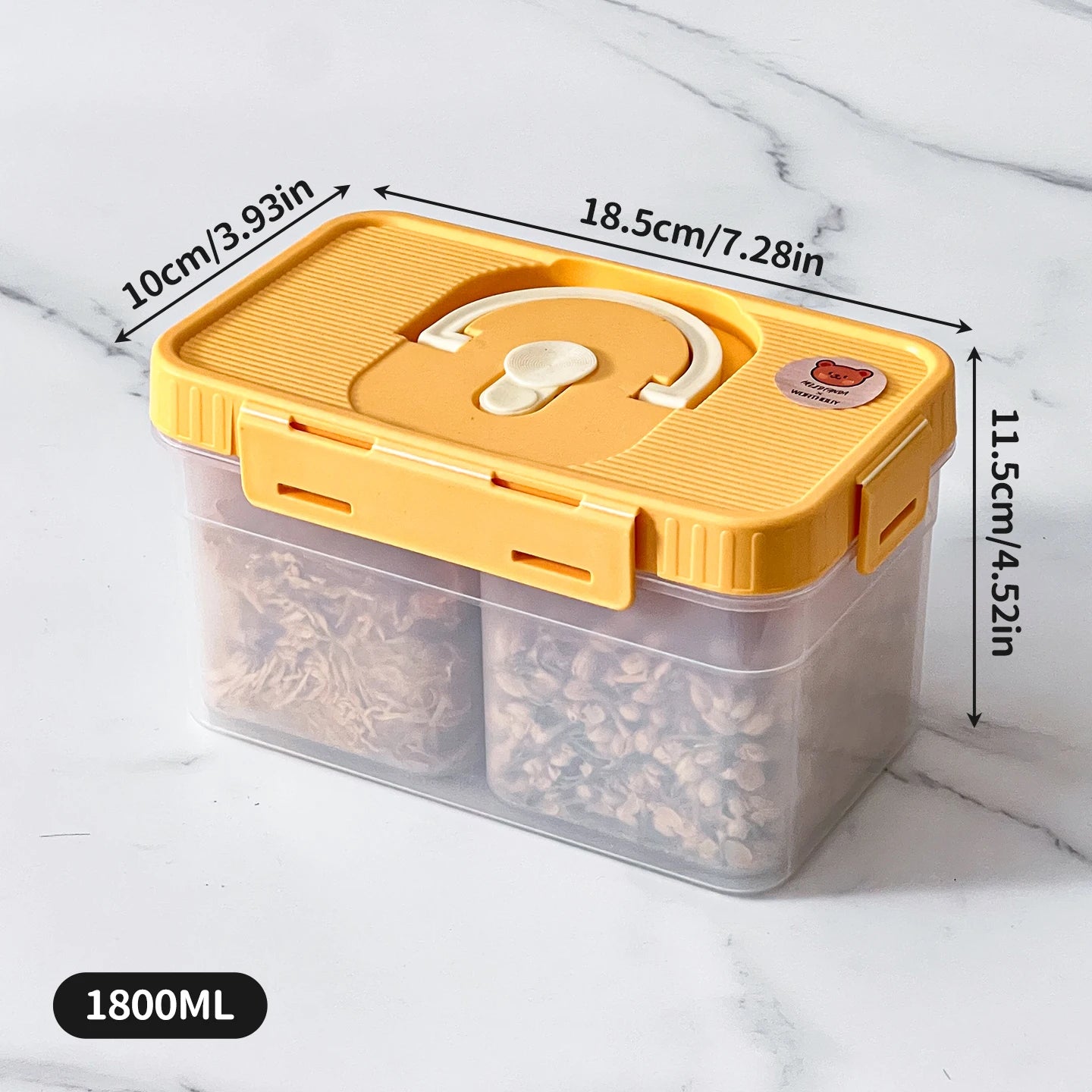 Plastic Divided Meat Food Storage Box Large Capacity Refrigerator Frozen Fresh-keeping Box Kitchen Sealed Storage Container