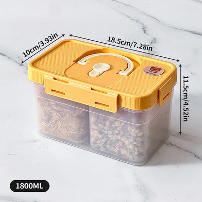 Plastic Divided Meat Food Storage Box Large Capacity Refrigerator Frozen Fresh-keeping Box Kitchen Sealed Storage Container